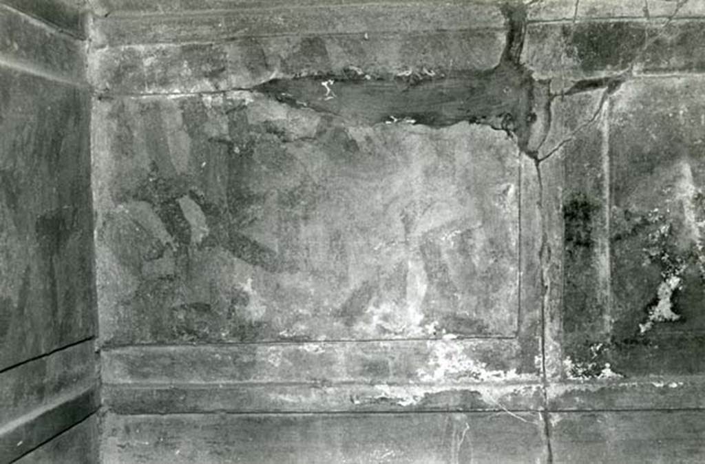 V.2.h Pompeii. 1972. Casa del Cenacolo, cubiculum g, detail of marbling in SE corner.
Photo courtesy of Anne Laidlaw.
American Academy in Rome, Photographic Archive. Laidlaw collection _P_72_19_11.