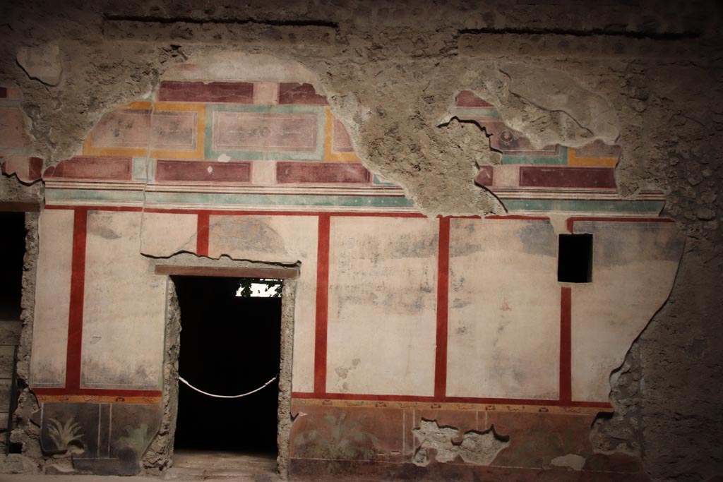 V.2.i Pompeii. October 2023. Room 1, east side of atrium with doorway to room 4. Photo courtesy of Klaus Heese.