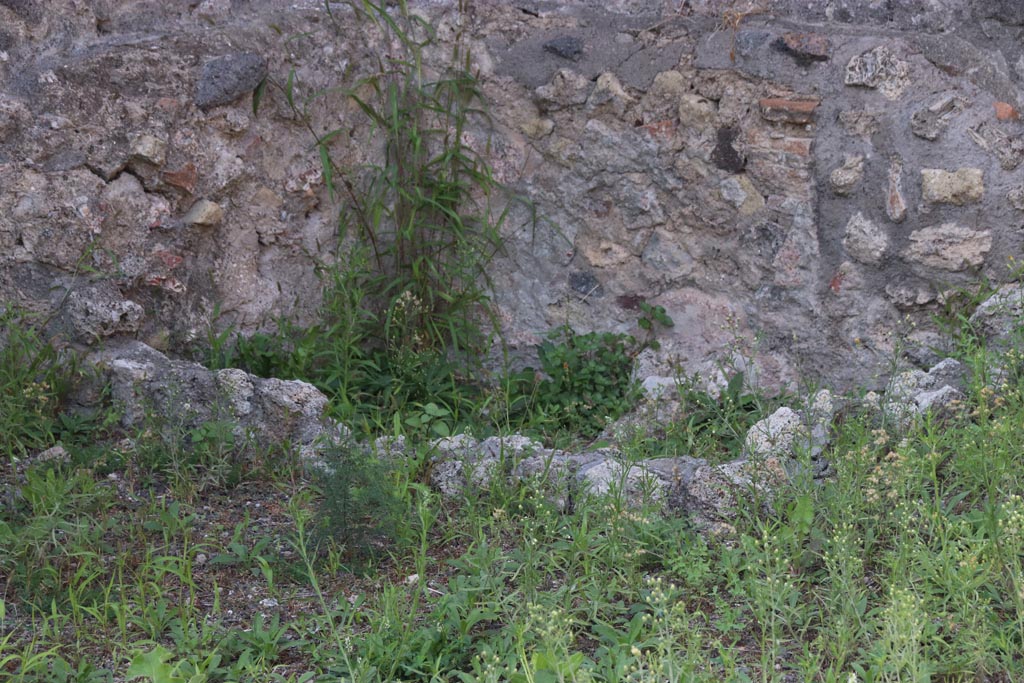 V.3.2 Pompeii. October 2023. Water-basin/vats, in north-west corner of workshop. Photo courtesy of Klaus Heese.
