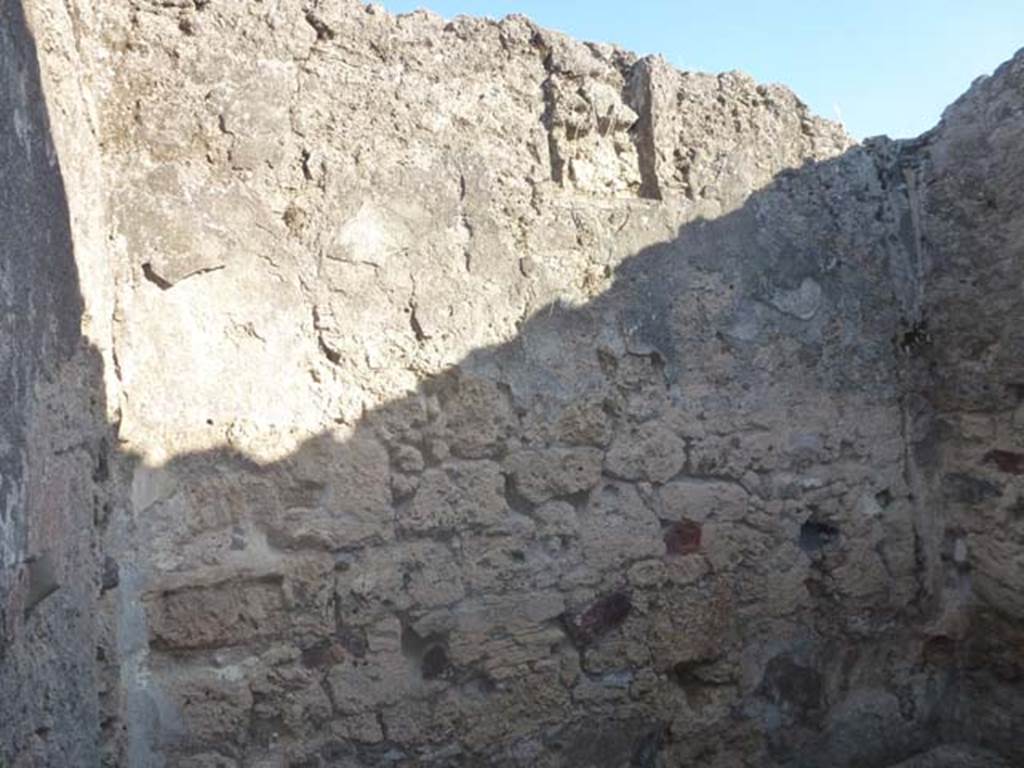 V.3.8 Pompeii. June 2012. South wall of front room on west side of entrance corridor.
Photo courtesy of Michael Binns.