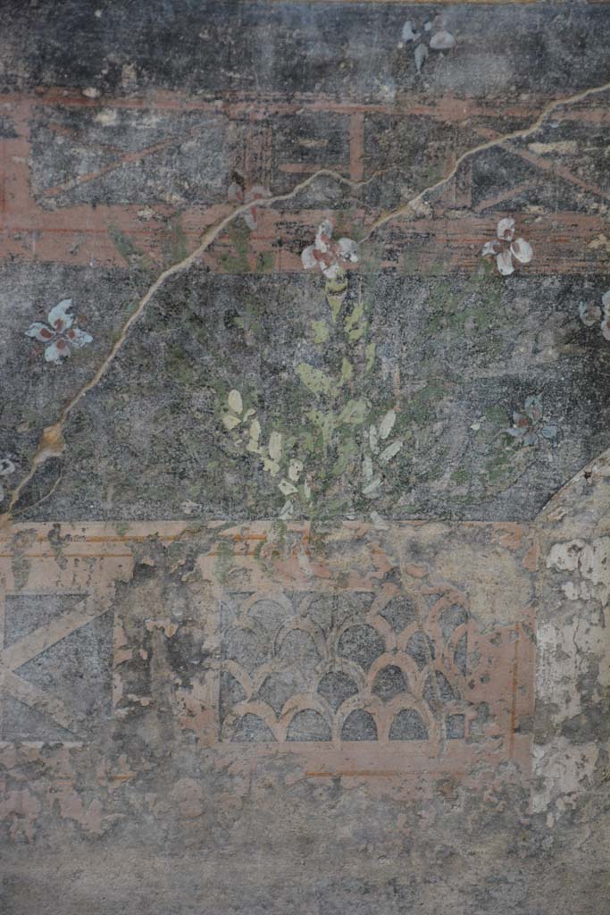 V.4.a Pompeii. March 2018.
Room ‘h’, detail of painted plant from zoccolo of lower north wall at west end.
Foto Annette Haug, ERC Grant 681269 DÉCOR.