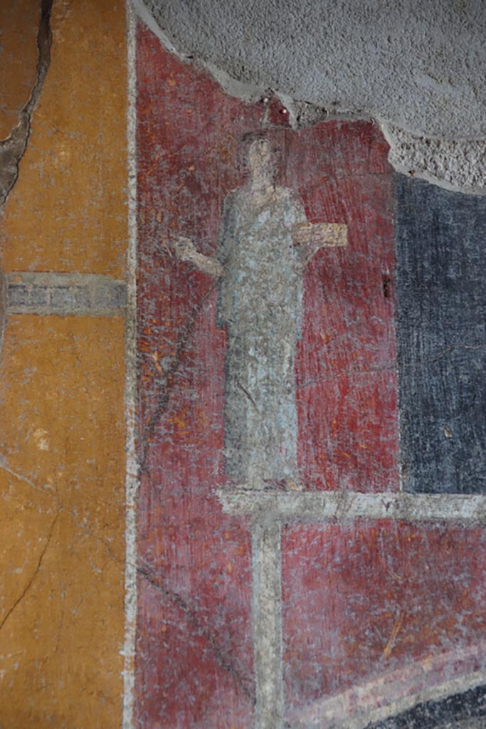 V.4.a Pompeii. October 2023.
Room ‘g’, detail from upper east wall above central panel. Photo courtesy of Klaus Heese.