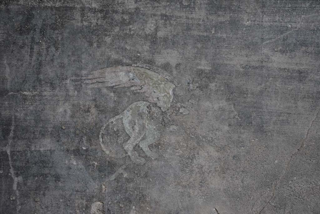V.4.a Pompeii. March 2018. Room ‘b’, detail from centre of panel on north wall at west end in north-west corner.
Foto Annette Haug, ERC Grant 681269 DÉCOR.