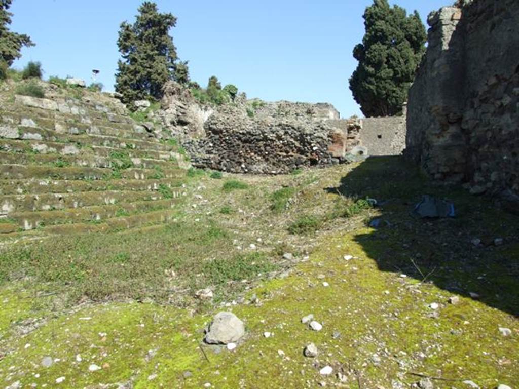 VI.1.1 Pompeii. March 2009. Looking east towards entrance to inn.