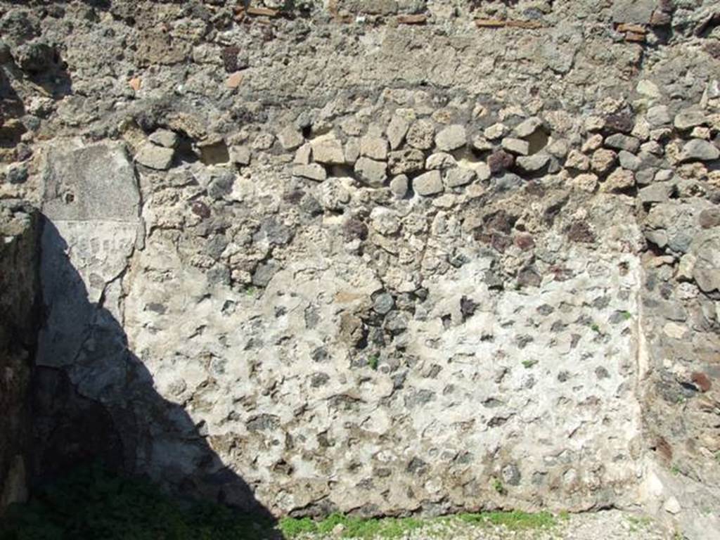 VI.1.2 Pompeii. March 2009. Third room on north side. North wall.