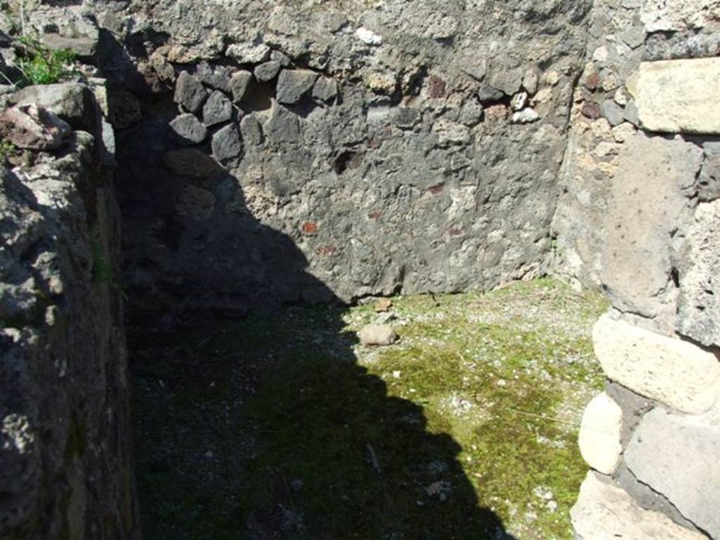 VI.1.4 Pompeii. March 2009. Small room on north side of metal gate.