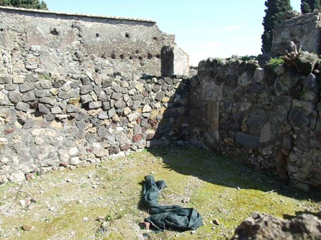 VI.1.4 Pompeii. March 2009. Room on north wall. Looking east from VI.1.2.