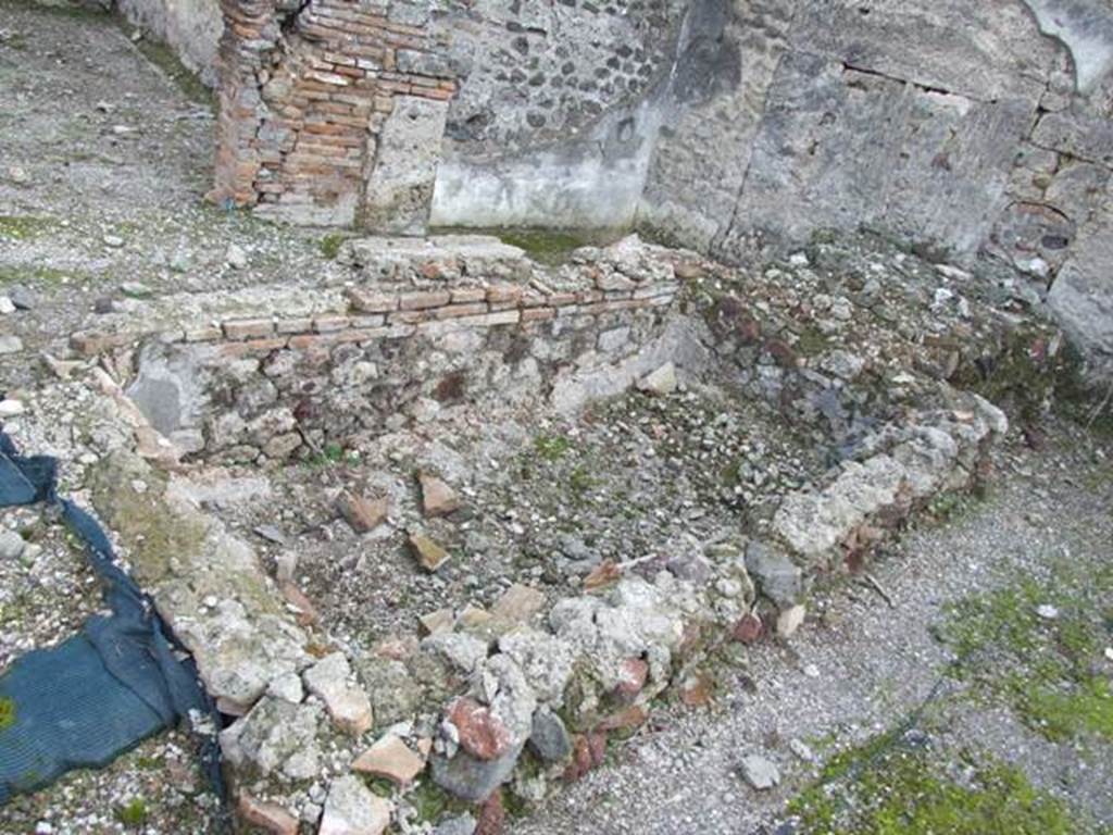 VI.1.7 Pompeii. December 2007. Room 41, pool. According to Jashemski, at the rear of the tablinum was a small garden with a pool in the middle.
It was excavated in 1785-86. See Jashemski, W. F., 1993. The Gardens of Pompeii, Volume II: Appendices. New York: Caratzas. (p.119)