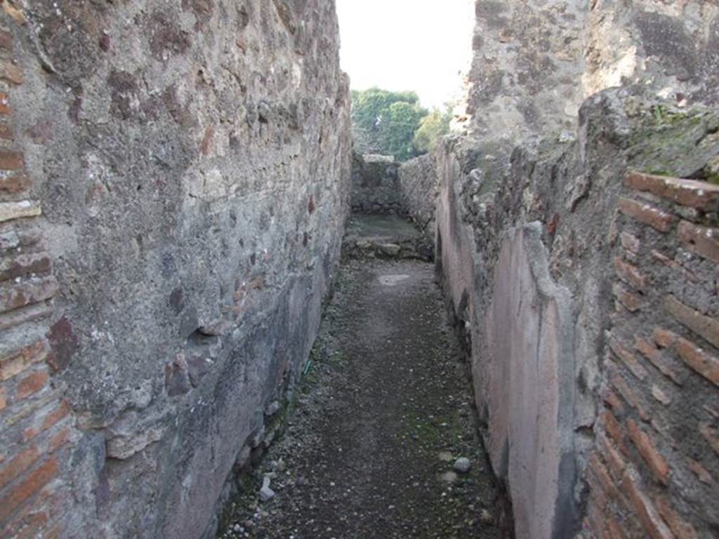 VI.1.10 Casa del Chirurgo or House of the Surgeon. Corridor to west of kitchen.