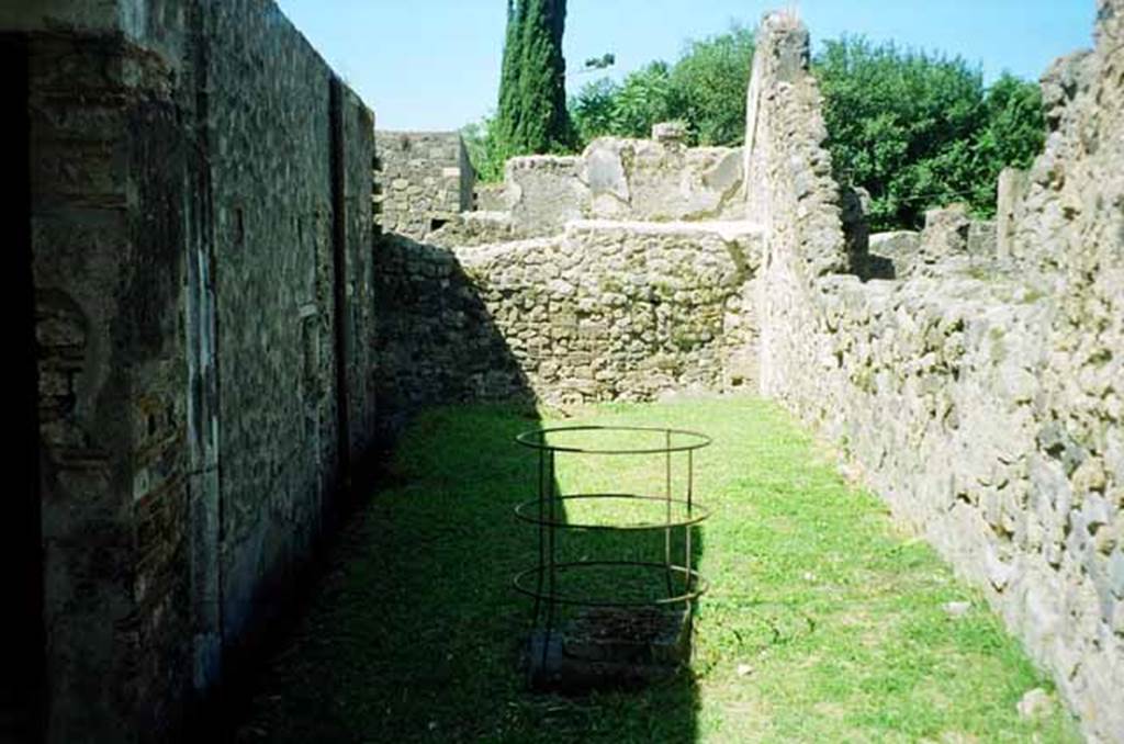 VI.2.4 Pompeii. June 2010. Looking west from summer triclinium, along north side of house. Photo courtesy of Rick Bauer.