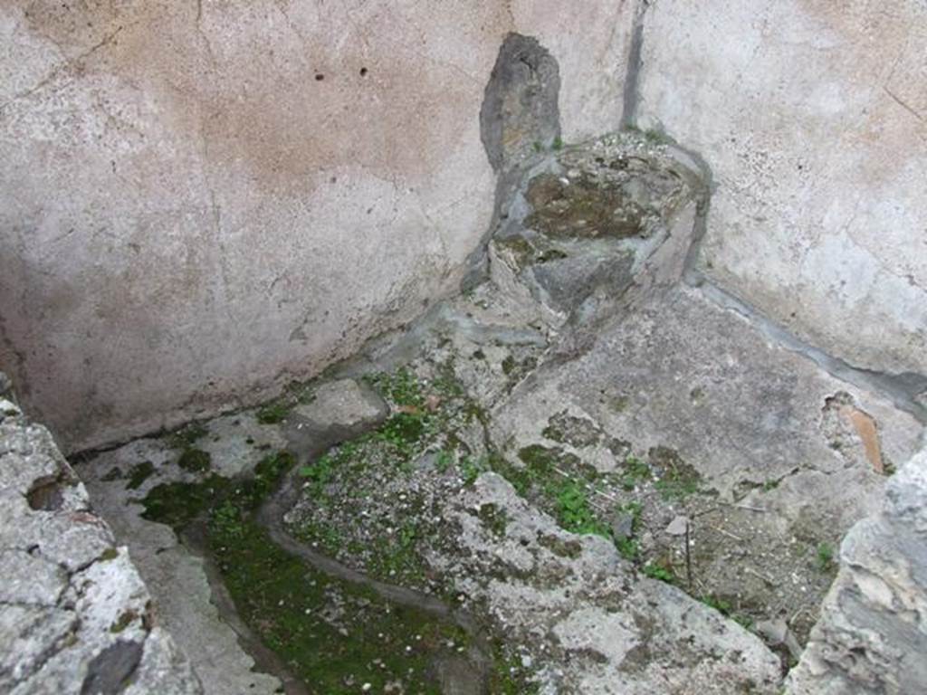 VI.3.3 Pompeii. March 2009. Room 8, latrine in north-west corner.