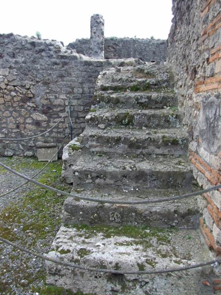 VI.3.3 Pompeii. March 2009. Room 1, Staircase to upper floor, in south west corner.