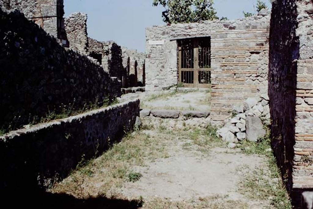 VI.3.28 Pompeii. 1968. Looking east towards Vicolo di Modesto. Photo by Stanley A. Jashemski.
Source: The Wilhelmina and Stanley A. Jashemski archive in the University of Maryland Library, Special Collections (See collection page) and made available under the Creative Commons Attribution-Non Commercial License v.4. See Licence and use details.
J68f1981