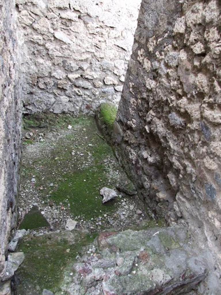 VI.5.9 Pompeii. December 2007. Room with stairs in south-east corner of atrium, looking north from inside.