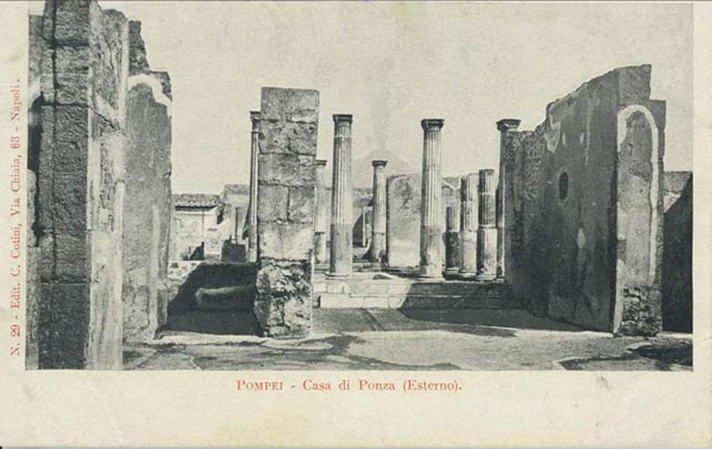 VI.6.1 Pompeii. 19th century photograph. Room 6, tablinum, looking north from atrium.
Photo courtesy of Rick Bauer.