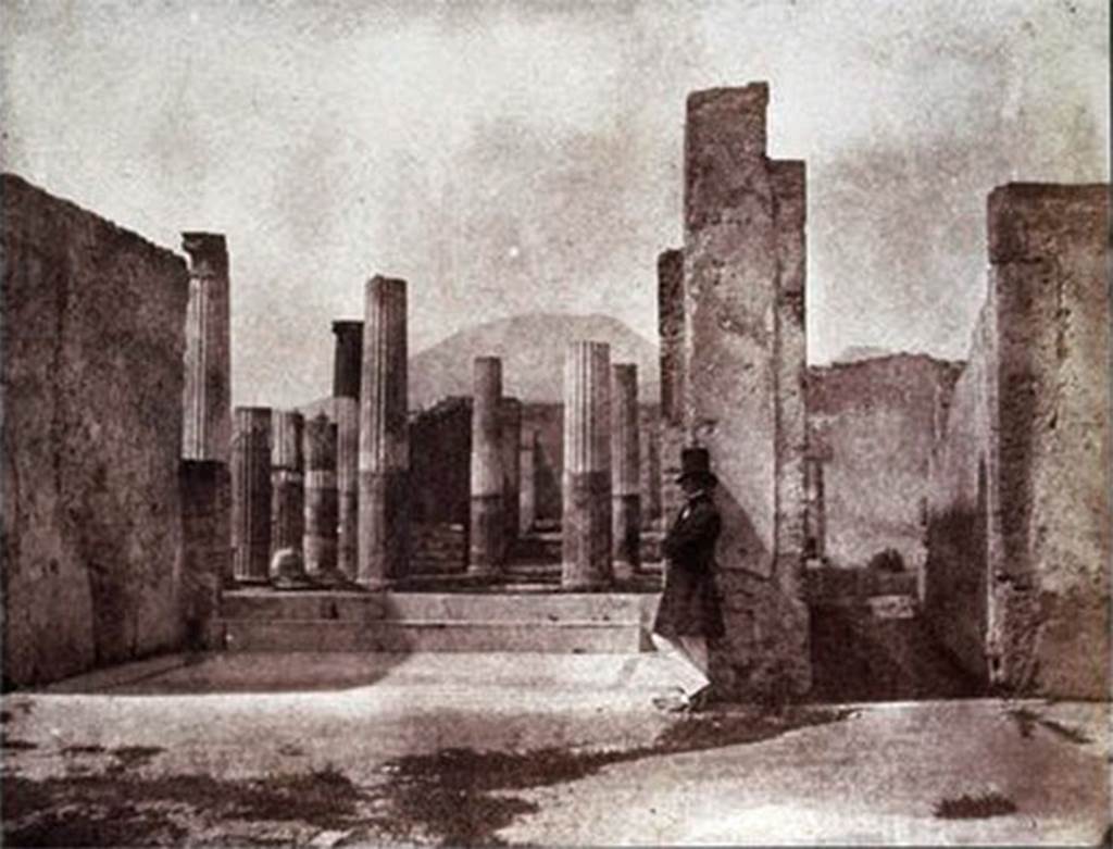 VI.6.1 Pompeii. 1846 salt print photograph of room 6 tablinum and corridor 7, looking north to peristyle. This salt print by Richard Calvert Jones is incorrectly referred to as being the House of Sallust. Salted paper was the first photographic printing process – published by William Henry Fox Talbot in 1839. See http://www.luminous-lint.com/app/technique/$SL/ Photo courtesy of National Media Museum, UK, Wikimedia Creative Commons.