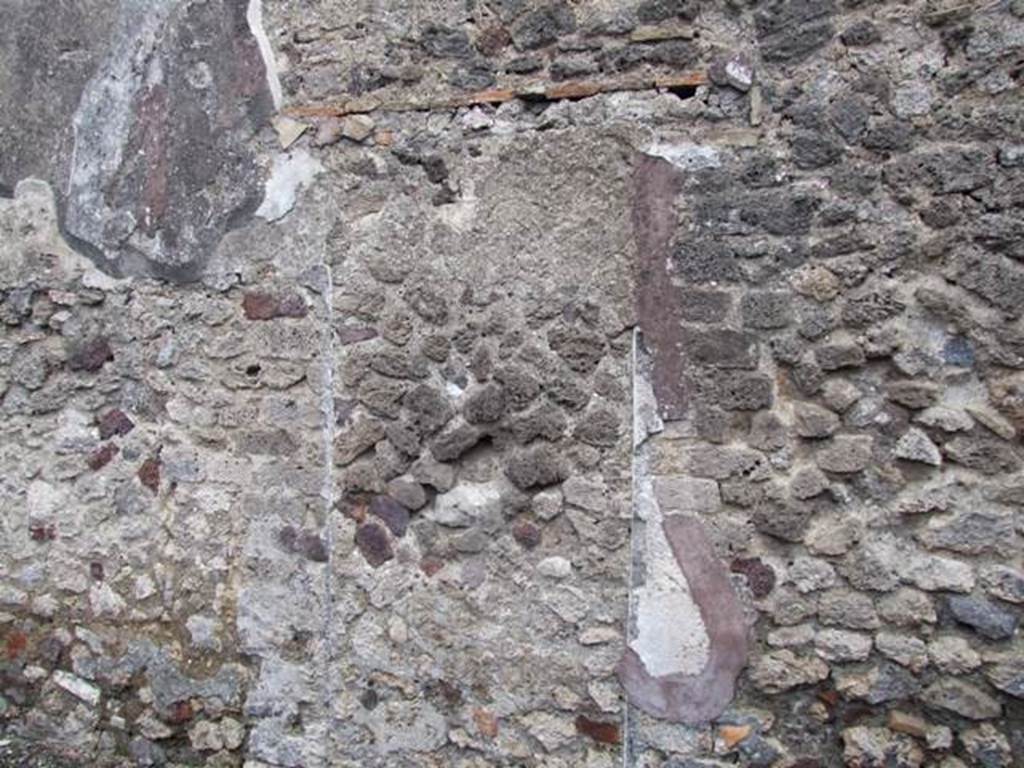 VI.6.1 House of Pansa. December 2007. Room 20. Blocked doorway in east wall that used to lead to VI.6.10.