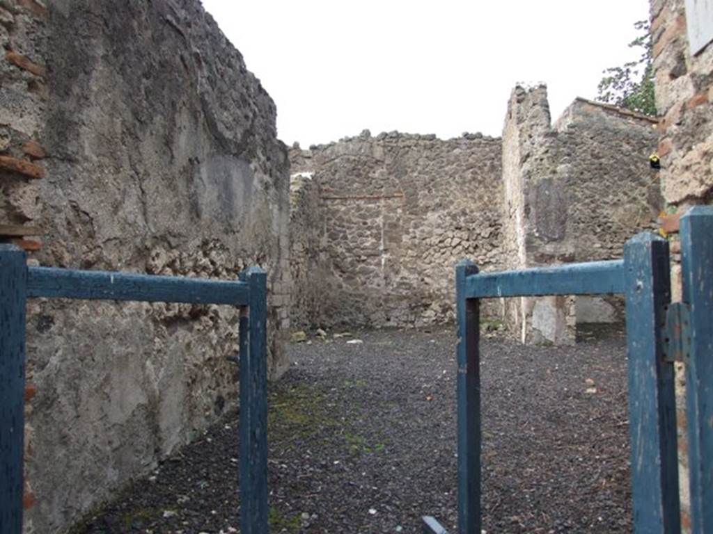 VI.6.10 from Entrance. At far end in the west wall is a blocked door that would have led through to room 20 of VI.6.1.