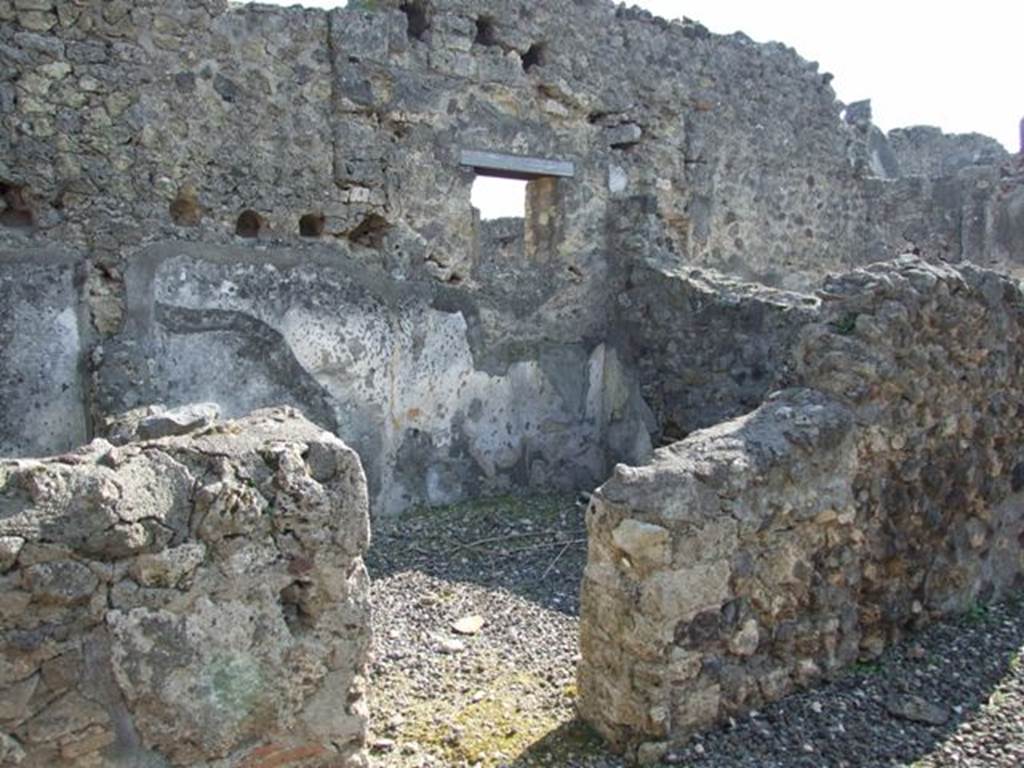 VI.7.1 Pompeii. March 2009. Doorway to Oecus on south side of atrium area.