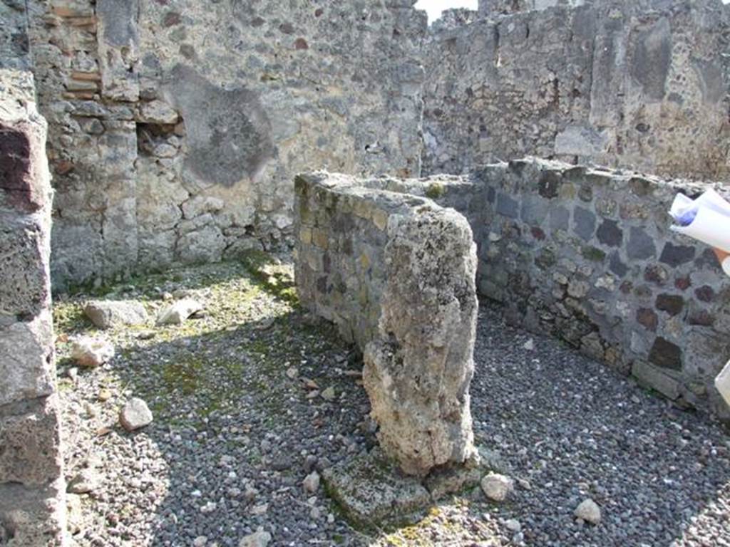 VI.7.1 Pompeii. March 2009. Area on south side from entrance, Kitchen, Latrine, and Stairs to upper floor.