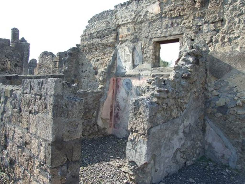 VI.7.3 Pompeii. March 2009. Doorway to Room 3. Looking west from atrium.