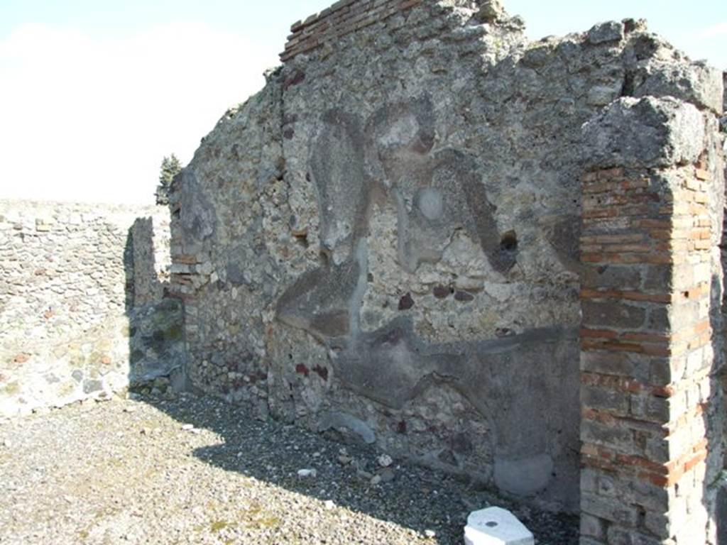 VI.7.3 Pompeii. March 2009. Room 5. Tablinum. South wall.