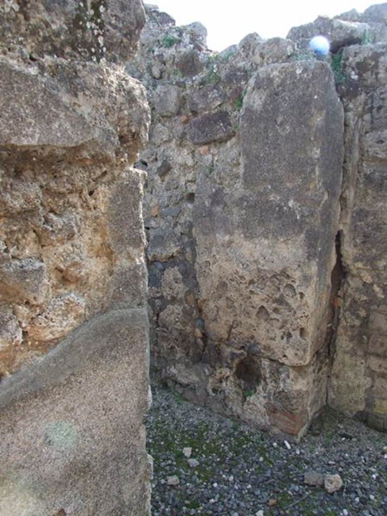 VI.7.3 Pompeii. March 2009. Doorway to Room 7. Kitchen and Latrine.