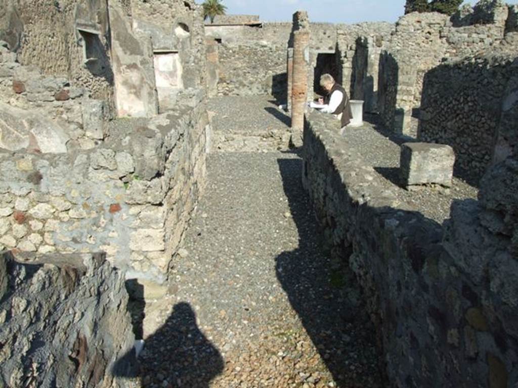 VI.7.3 Pompeii. March 2009. Looking east to atrium from entrance fauces.