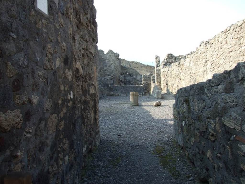 VI.7.7 Pompeii. March 2009. Looking north along entrance fauces.