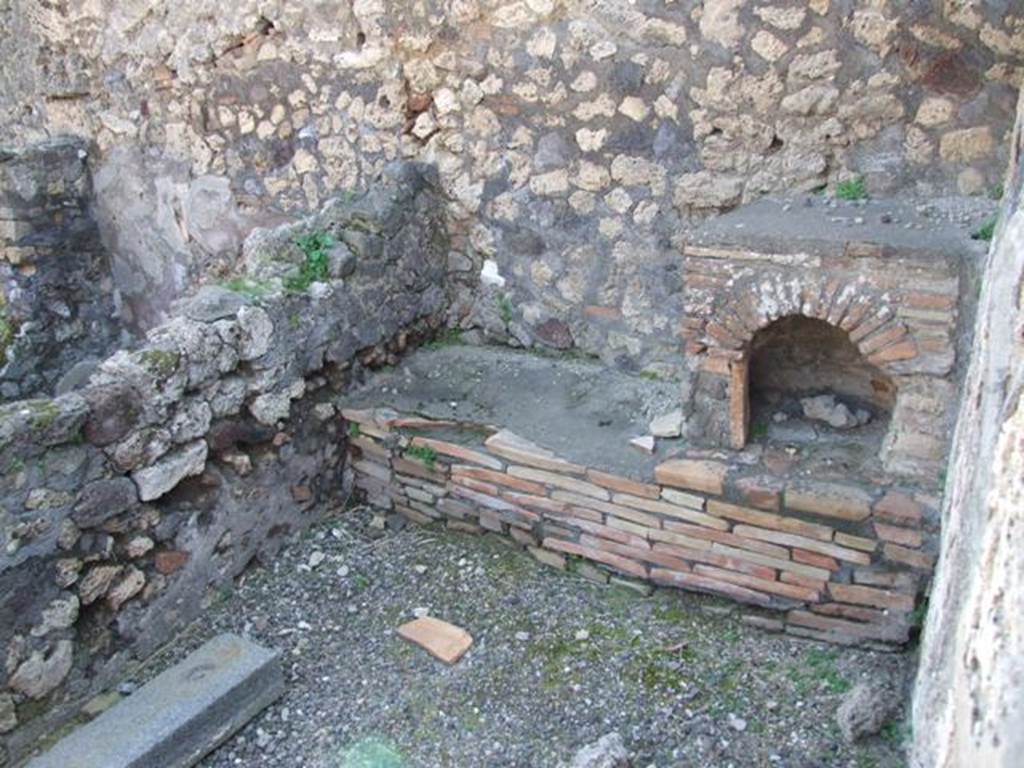 VI.7.7 Pompeii. March 2009. Kitchen area at rear of house.
