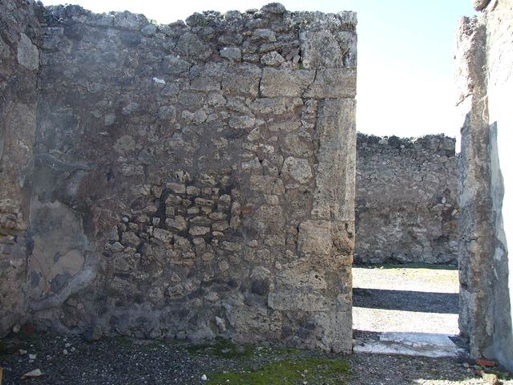 VI.7.8 Pompeii. March 2009. West wall and door to VI.7.9.