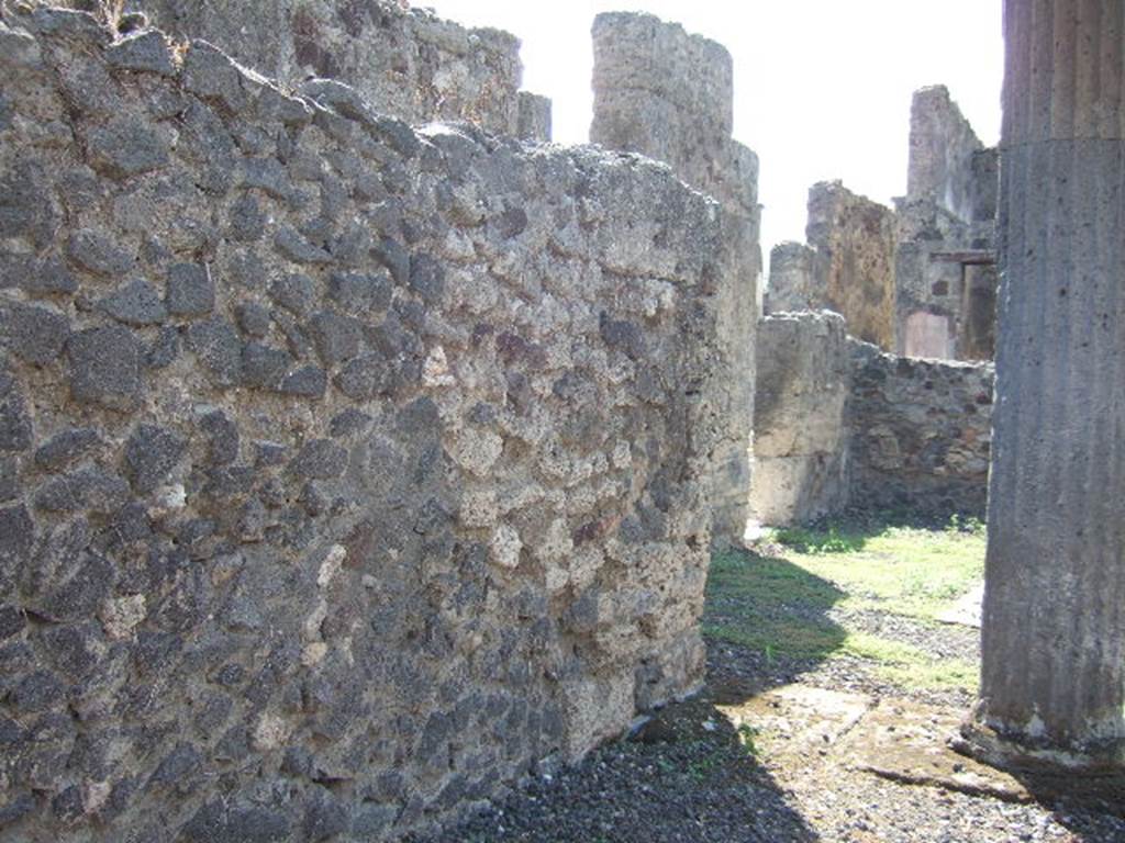 VI.7.21 Pompeii. South wall of vestibule.