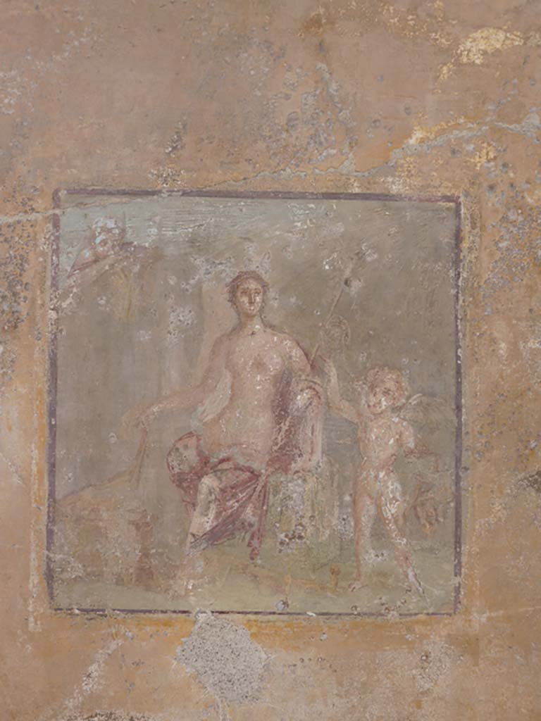 VI.7.23 Pompeii. October 2014. Central wall painting from south wall of tablinum.
Foto Annette Haug, ERC Grant 681269 DÉCOR.