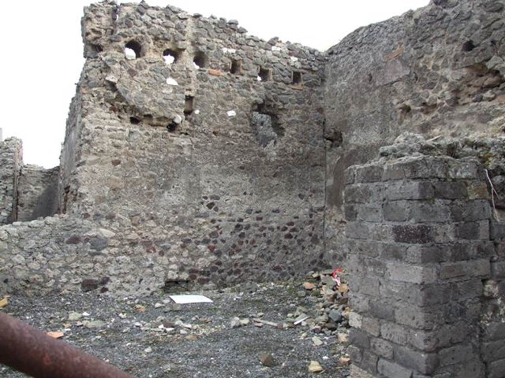 VI.8.2 Pompeii. December 2007. Room to east of entrance doorway, and corridor or steps.