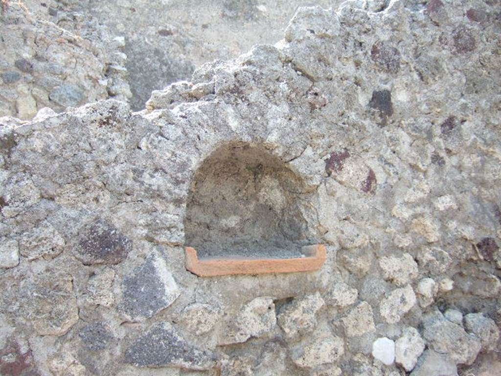 VI.8.15 Pompeii. December 2007. Lararium niche in west wall.