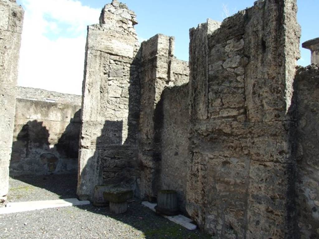 VI.8.22 Pompeii. March 2009. South east corner of atrium.