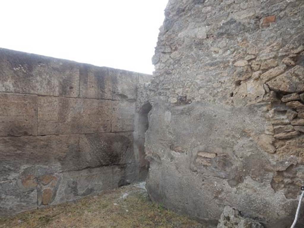 VI.8.22 Pompeii. May 2017. South-east corner of room 2, on south side of entrance.
Photo courtesy of Buzz Ferebee.