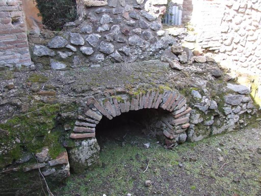 VI.8.22 Pompeii. March 2009. Room 10. Kitchen. Bench and hearth.
