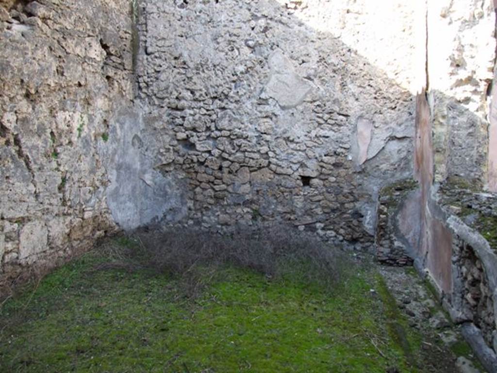 VI.8.22 Pompeii. March 2009. Room 11. Garden. Looking north. The triclinium looked out onto this end, through a large window in the West wall.