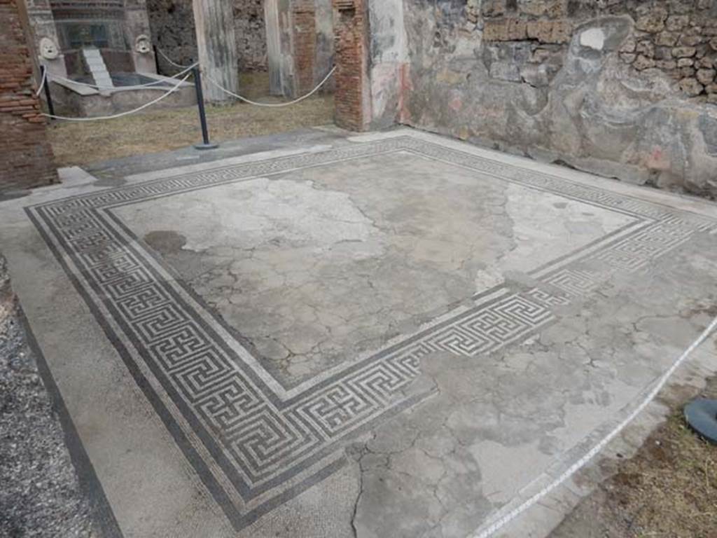 VI.8.22 Pompeii. May 2017. Looking north-west across mosaic flooring in tablinum.
Photo courtesy of Buzz Ferebee.