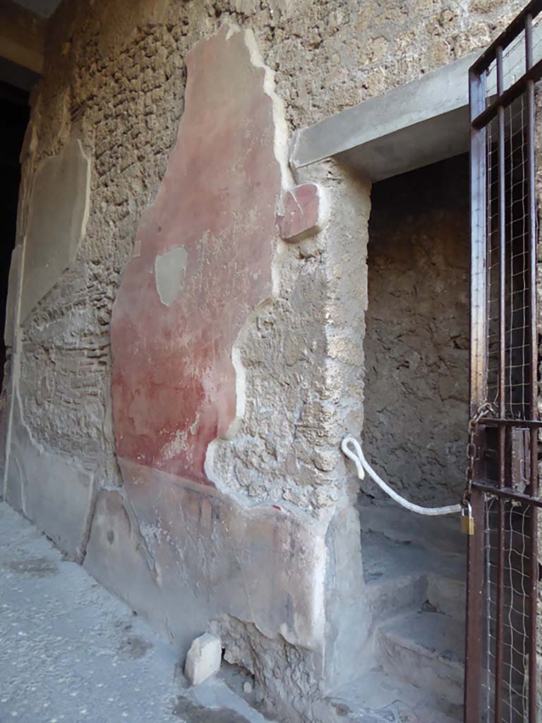 VI.8.23 Pompeii. January 2017. Detail of painted decoration on north wall of entrance corridor. 
Foto Annette Haug, ERC Grant 681269 DÉCOR.
