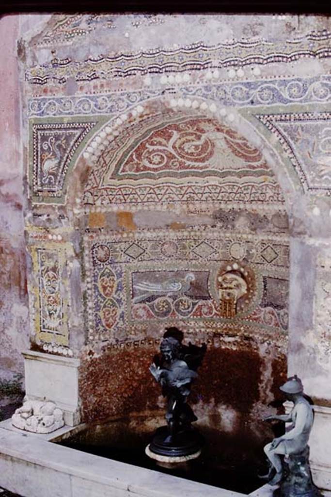VI.8.23 Pompeii, 1978. Detail of fountain. Photo by Stanley A. Jashemski.
Source: The Wilhelmina and Stanley A. Jashemski archive in the University of Maryland Library, Special Collections (See collection page) and made available under the Creative Commons Attribution-Non Commercial License v.4. See Licence and use details. J78f0024