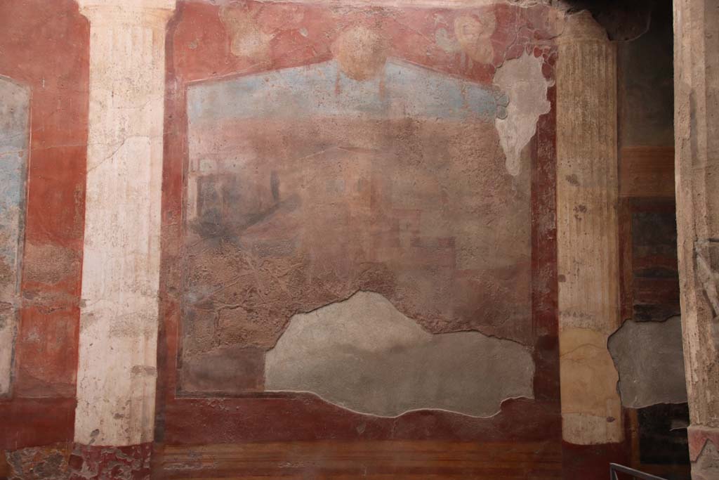 VI.8.23 Pompeii. September 2017. North side of fountain against west wall. Photo courtesy of Klaus Heese.