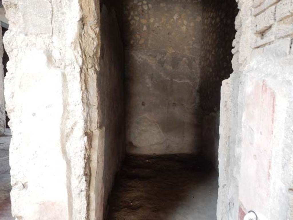 VI.8.24 Pompeii. May 2017. Looking south in small room/storeroom in south-west corner of atrium. Photo courtesy of Buzz Ferebee.