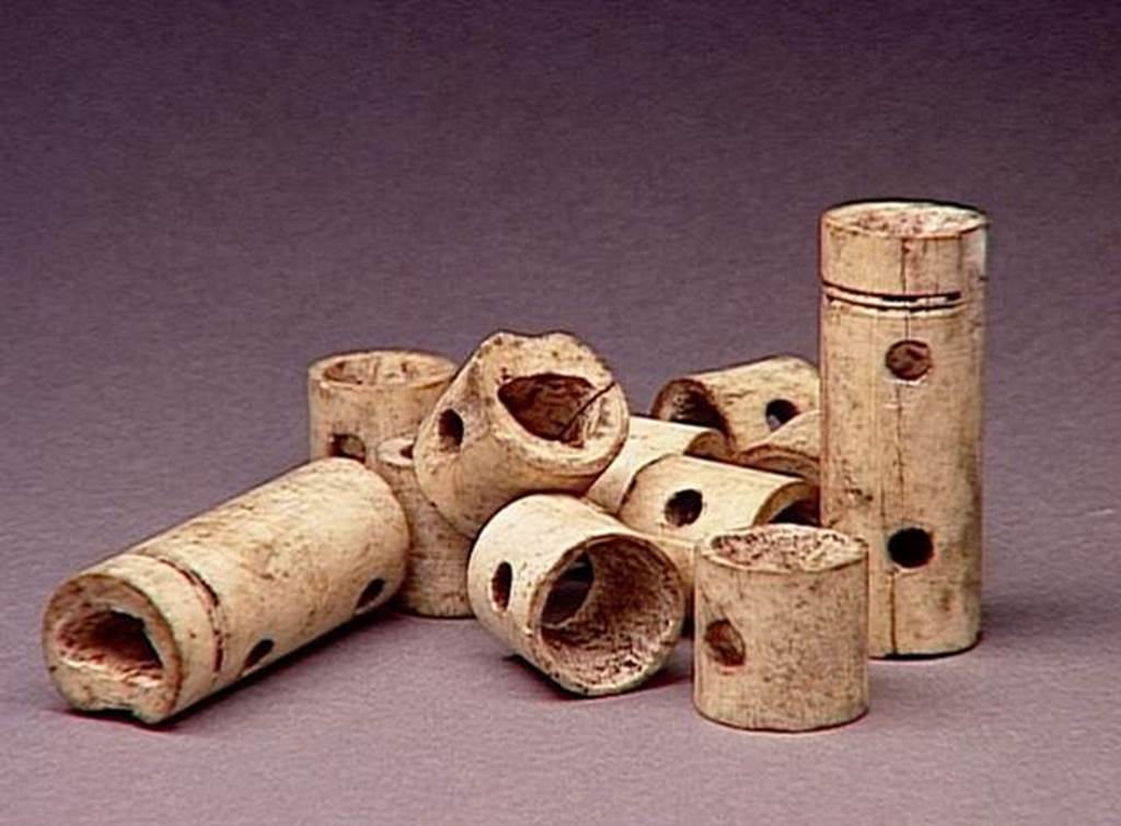 VI.9.1 Eleven bone hinges. Length 0.015m to 0.02m. OA 1869- OA 1879 Charnières, musée Condé, photo RMN © R.G. Ojeda