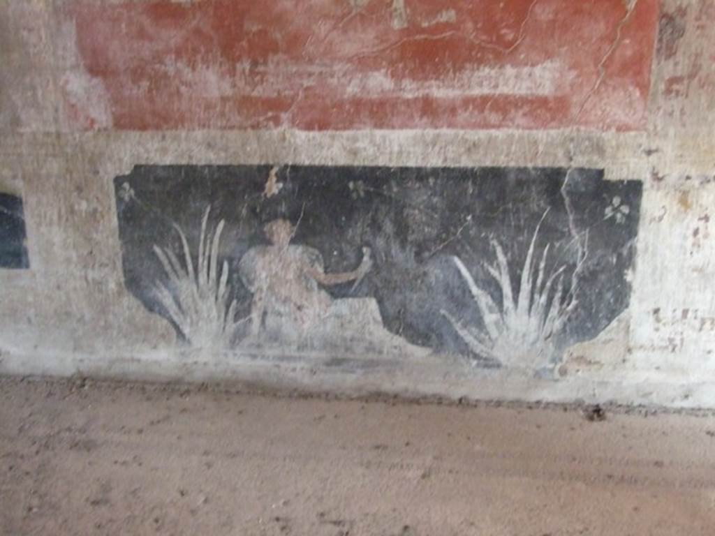 VI.9.2 Pompeii. December 2007. Room 27. Painting of reclining figure.