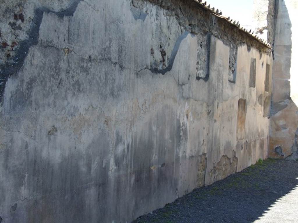 VI.9.2 Pompeii. March 2009. Peristyle 16. West wall. Looking north.