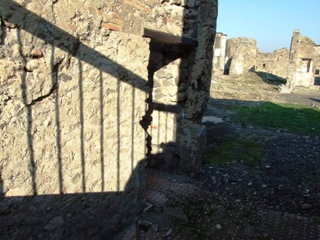 VI.9.5 Pompeii. December 2007. Looking east from entrance doorway, along fauces 14 to Corinthian atrium 16. The doorway into room 15, and VI.9.4, is on the left.