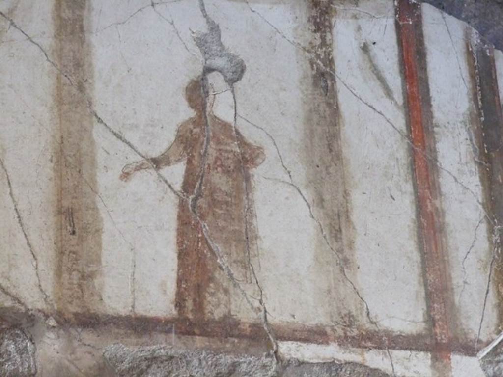 VI.9.6 Pompeii. March 2009. Room 16. North wall. Painted figure.