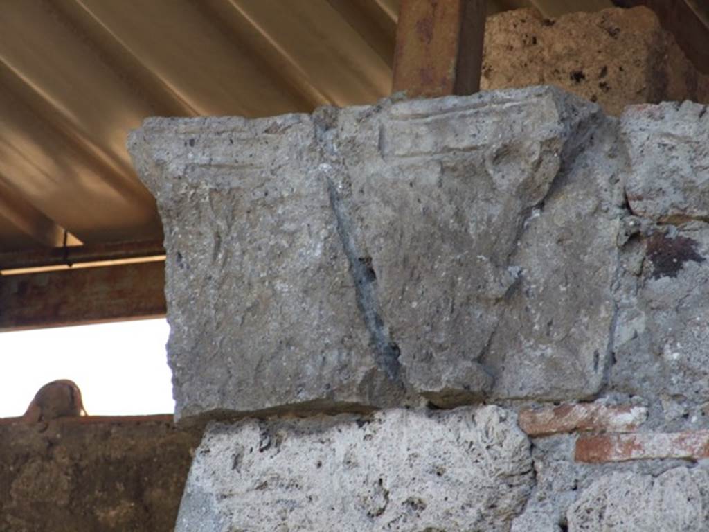 VI.9.6 Pompeii. March 2009. Room 3, capital in atrium.